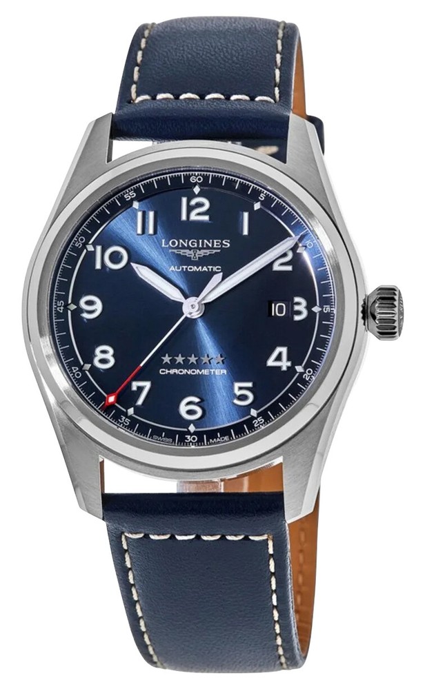 Longines Spirit Automatic COSC Blue Dial Blue Leather Mens Watch L3.811.4.93.0