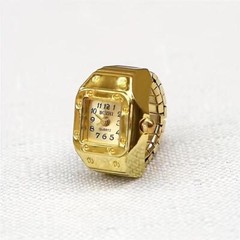 1PC Mini Quartz Finger Watch – Trendy Ring Watch for Men and Women, Timepiece