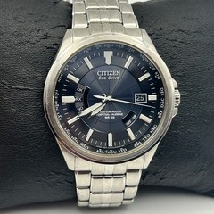 Citizen Eco-Drive Silvertone Sapphire Crystal Perpetual Calendar Solar Men Watch
