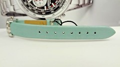 Blumarine 3153L Mint Leather/Fabric Band Crystals Silver Tone Women’s Watch