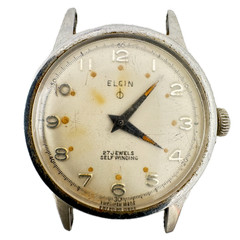 Vintage 31.5mm Elgin 27 Jewel Men’s Automatic Wristwatch 761 Stainless Steel