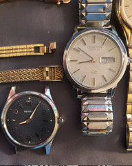 Vintage Watch Lot for Repair-Benrus 3061 DR2L6,Bulova Berkshire L0,bourbon 23rd