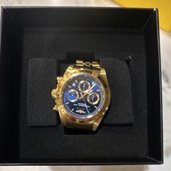 Invicta Speedway Men’s Watch – 39.5mm, Quartz Chronograph, 200m Gold Blue
