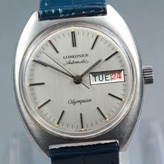 Vintage 1971 Longines Olympian Automatic Day-Date Day Date 35mm Men Watch N MINT