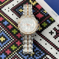 Bulova Men Crystal Octava 98C133 Rose Gold Dial Diamond Quartz Watch 41.5mm