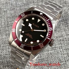 Bliger Black Dial NH35 PT5000 Automatic Men Watch Snowflake Hands Sapphire Glass