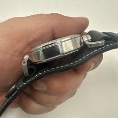 BULOVA HARLEY DAVIDSON 76B185 ROTATING CASE LEATHER CUFF WATCH – NEW BATTERY