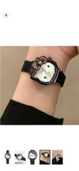 🎀NWT! STUNNING Hello Kitty Black Watch with Pink Jeweled Bow-Collectible!🎀
