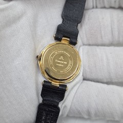 Beautiful Romanson Ladies Swiss Dress Wrist Watch 18k Gold Plated – Leather Band