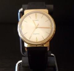 Sharp 1963-65 Timex Electric Cal 67 Ref 9025 Watch, Original Box, Needs Service
