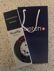 Swatch Royal Pop Huit Blanc Quartz Octagon 41mm White Leather Box Papers