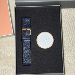 NEW THE:5TH Tokyo Range Quartz White Dial Rose Gold Case Blue Leather Strap Box
