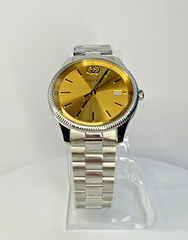 Gucci G-Timeless Quartz 38mm Gold Plated Dial Men’s Watch YA1264234