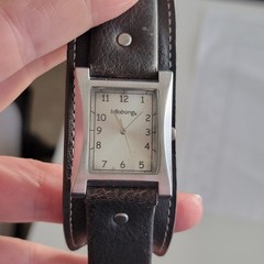 Vintage Watches Billabong Cuff Watch Rectangular Dial Leather Strap 2000s Surf