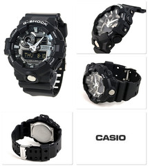 Casio G-Shock GA-710-1A Black Analog Digital Watch Super Illuminator 200M