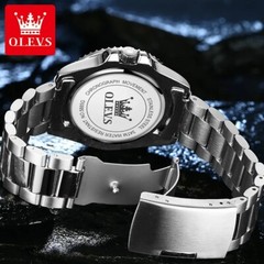 Waterproof Quartz Watch Men’s OLEVS Men Luminous Luxury Stainless Steel Strap