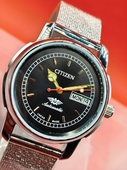 Automatic 8200 21Jewels Restored Dial Black Day/Date Mens Watch Vintage 14