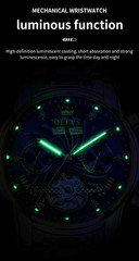 Automatic Mechanical Waterproof Watch Luxury Dial Strap Men Men’s