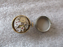BUCHERER WOMENS INTERCHANGEABLE WATCH MANUAL-5 BANDS+3 RINGS-RUNS GREAT/ACCURATE