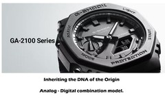 New Casio OAK G-Shock GA2100-1A1 A/D Digital Carbon Resin Black Out Men’s Watch