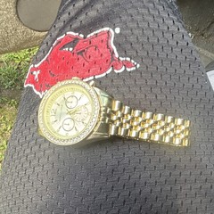Citizen Gold Tone Stretch Watch Band Bracelet with Rhinestones Vintage