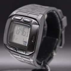 Vintage 90s Quiksilver Arcade Digital Watch Y2K Surf Skate Chrono Blue Backlight