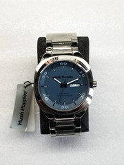 HUSH PUPPIES AUTOMATIC NAVY DIAL DAY/DATE ST.STEEL MEN’S WATCH HP.8581M.1503 NEW