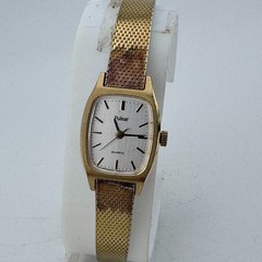 VTG Pulsar Quartz Watch Y481-5510 Women Gold Tone Barrel Mesh Analog New Batter