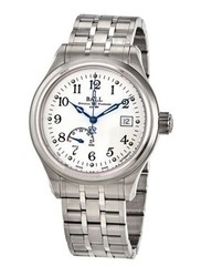 BALL Trainmaster Power Reserve White Dial Blue Hands NM1056D-S1J-WH