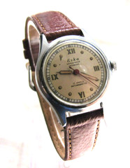 ESKA SCREWBACK WP AS 1187 17J MANUAL WIND STUNNING 2 TONE ROMAN DIAL UNISEX