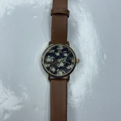 A CC PT1202GDIV Japan Gold Brown Leather Ladies Retro Stainless Untested