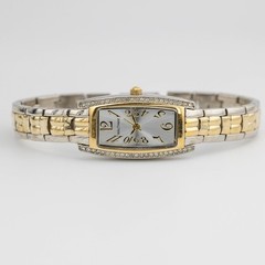 WALTHAM WAW042 Two-Tone Quartz Analog Women’s Watch Sz. 6 3/4″ New Battery