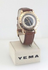 YEMA PARIS ZMZW23 – 50TH ANNIVERSARY 24-HR 4-HAND QUARTZ WATCH ***NEW***RARE***