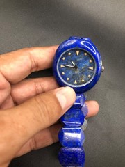 Handmade Natural Lapis Lazuli Gemstone Watch | Blue Stone Wristwatch