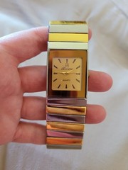 Vintage Riviera Men’s Quartz Watch. Two Tone. Square Face. Needs Battery.