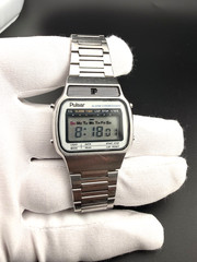 RARE Pulsar Y709-5026 Alarm Chronograph Vintage LCD Digital Stainless Watch