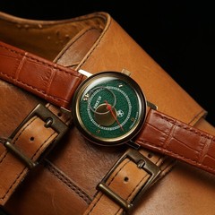 Green Raketa Copernicus 35mm – 1980s – Vintage Gift Watch for Men / Unisex. USSR