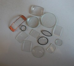 14 Pieces men’s women’s assorted glasses as pictured good for repair watches