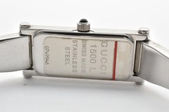 Vintage [N MINT] GUCCI 1500L Silver Dial 12mm Qz Bangle Ladies Watch JAPAN