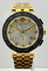 Premium Men’s Versace Greca Chronograph White Dial Date Working Wristwatch