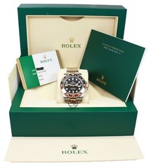 Rolex GMT-MASTER II 126711 ROOT BEER 18K Rose Gold /SS Ceramic B/PAPER *UNWORN*