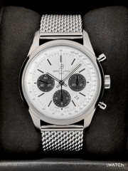 2013 Breitling Transocean Chronograph 43mm AB015212/G724 Stainless Steel Silver