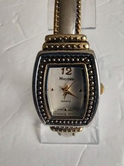 Mayfair Bangle Watch by Accutime gold and silver tone Women’s Girls Female K713