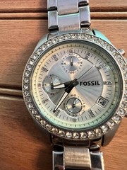 Fossil Decker ES2681P Wrist Watch for Women – needs outer fold-over pie replaced