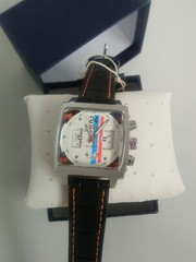 Watch Le Mans Style Steve McQueen Movie Fan New + Boxed Chrome +Leather Strap