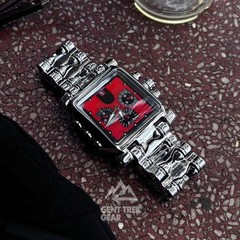 Rectangular Y2K Watch Men’s Watch Quartz Chronograph Futuristic Design