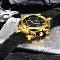 LIGE FOXBOX Men Sport Watch Military Wristwatch Outdoor Digital Weekdate Watch