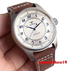 Tandorio 39mm Pilot Automatic Dive Titanium Watch Sapphire NH35/Miyota82/PT5000