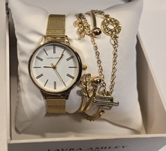 Laura Ashley Women’s’ Watch set Western bracelets Gift Set $495 MSRP