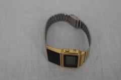 Vintage Casio Data Bank Watch Mens Gold Tone Digital Calculator Parts Repair